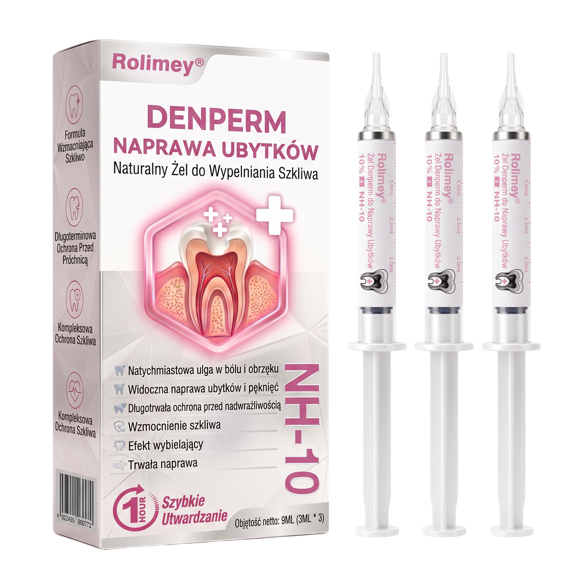 Rolimey® DenPerm – Naturalny żel wypełniający szkliwo do leczenia ubytków próchnicowych🐸