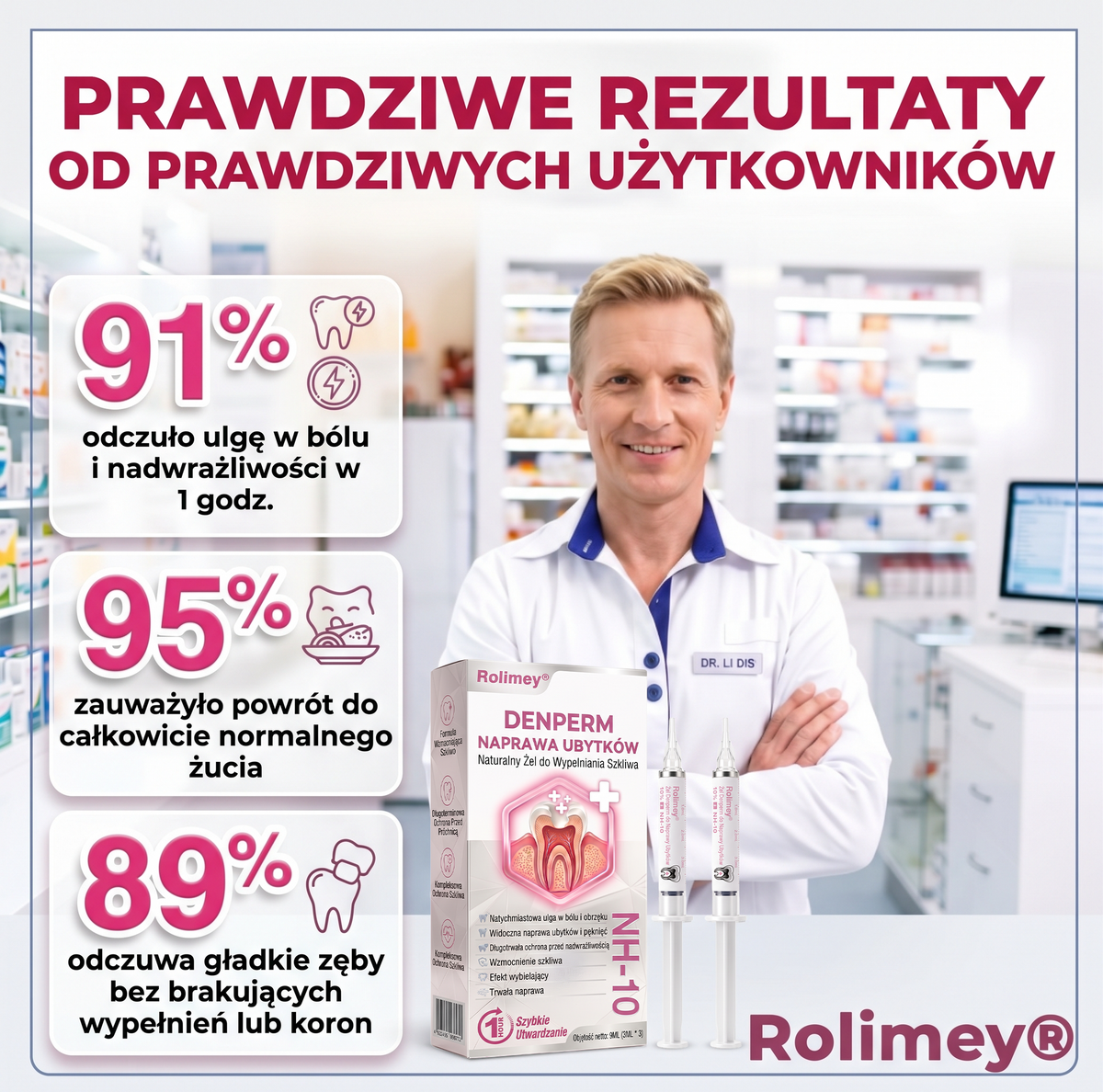 Rolimey® DenPerm – Naturalny żel wypełniający szkliwo do leczenia ubytków próchnicowych🐸